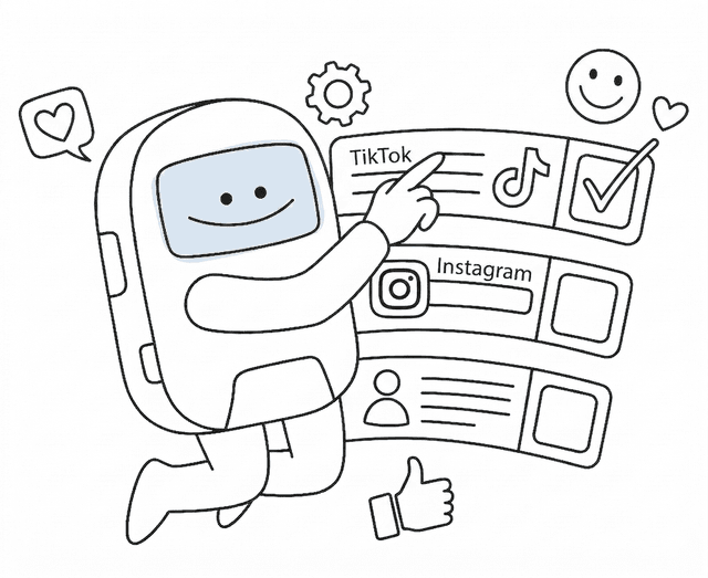 Astronaut tracking social media growth on a dashboard
